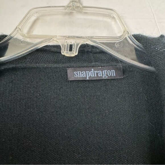 Snapdragon 100% Cashmere Cardigan Knit Sweater Duster Coat Lightweight Ruffle M - Picture 7 of 16